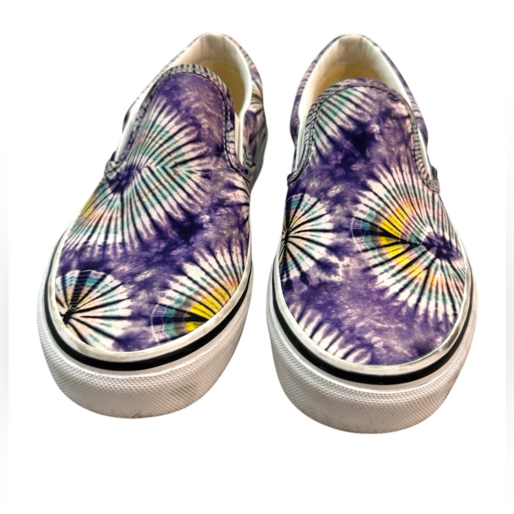 Vans New Age Purple Tie Dye Slip On Shoes Unisex 7W 5.5M
